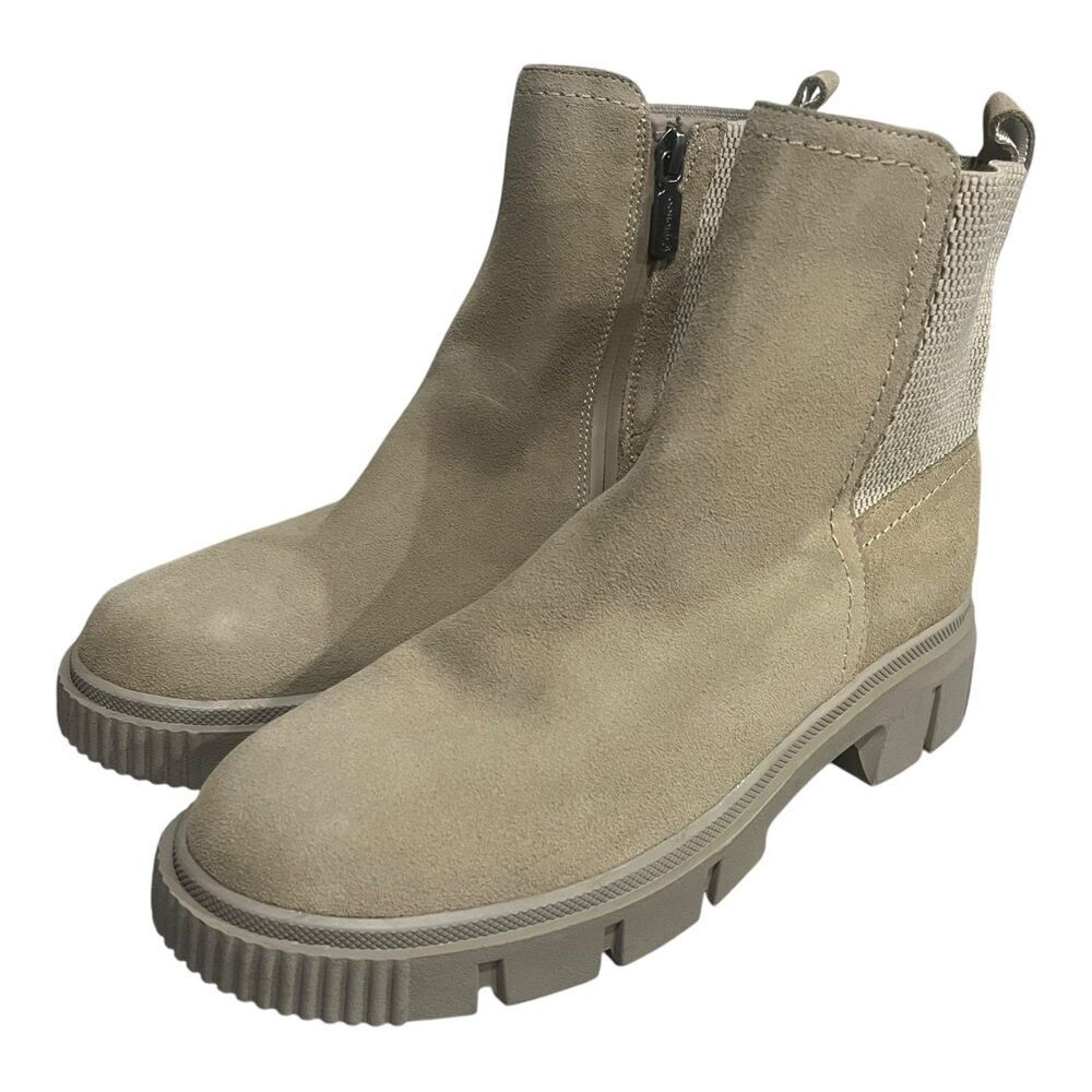 Blondo Bandit Waterproof Suede Side-Zip Boot Taupe